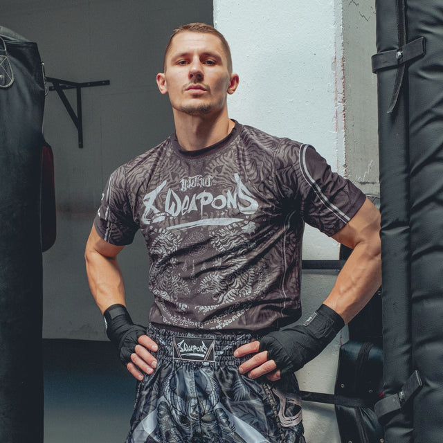 8 WEAPONS T-Shirt Functional - Zwart/Grijs