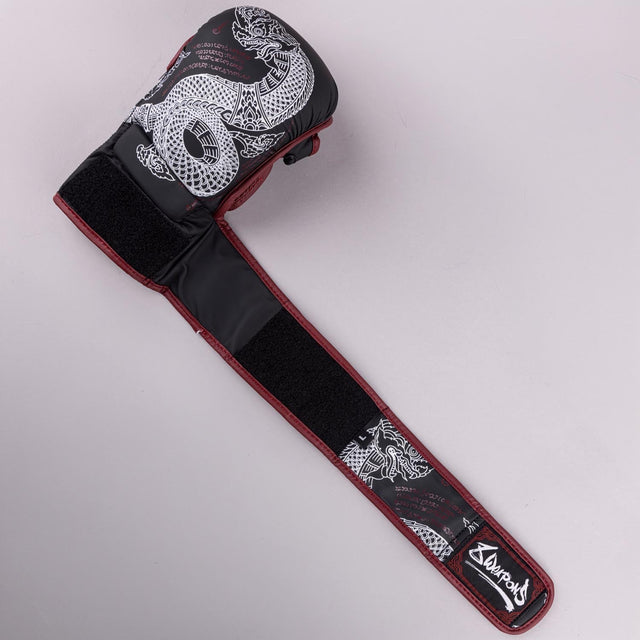 Gants de MMA 8 WEAPONS Sak Yant Naga – Noir/Rouge marron
