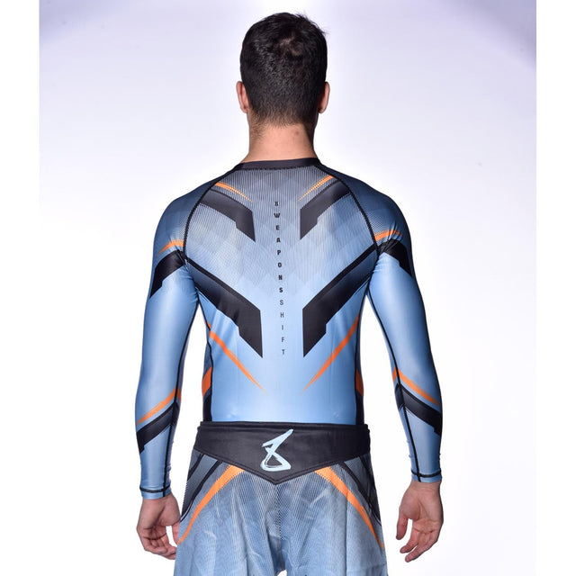 8 WEAPONS Rashguard Shift – Eisgrau/Orange