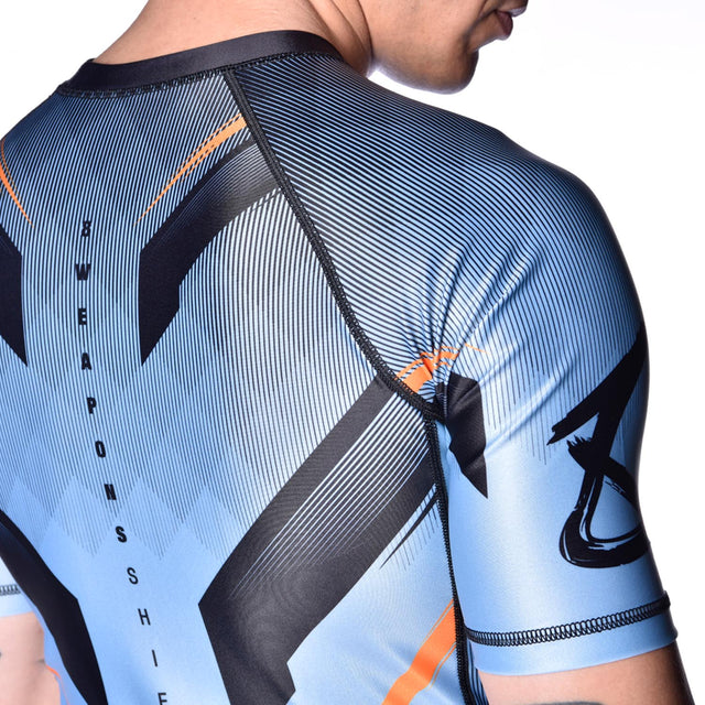 Rashguard 8 WEAPONS Shift – Gris hielo/Naranja