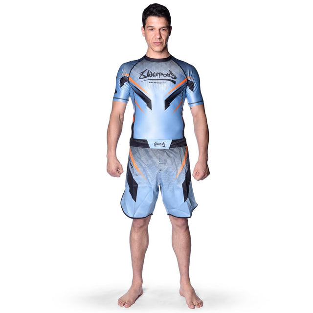 Rashguard 8 WEAPONS Shift – Gris hielo/Naranja