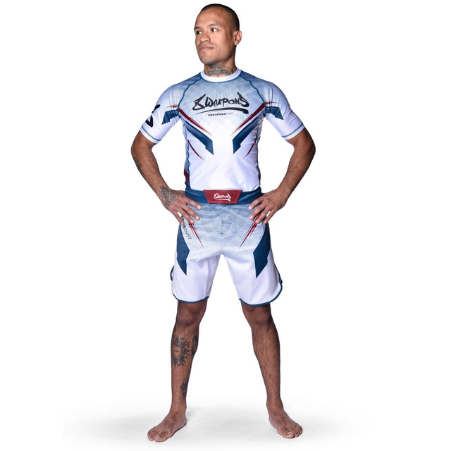 Rashguard 8 WEAPONS Shift – Blanc/Marine/Rouge