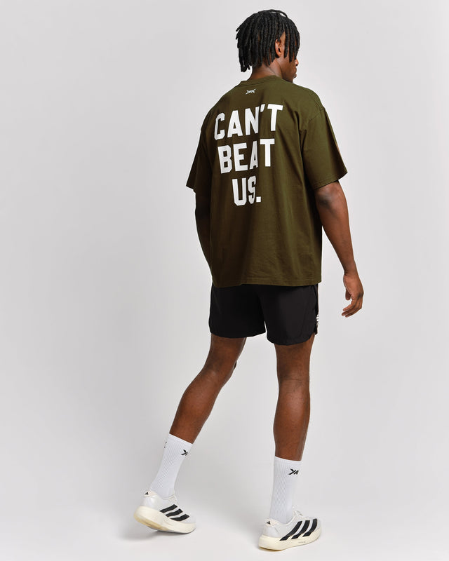 Caged T-Shirt 'CBU' - Kaki Groen