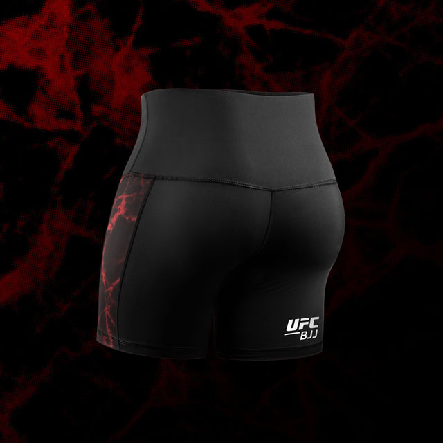 Hayabusa x UFC BJJ Compression Shorts Women – Black/Red