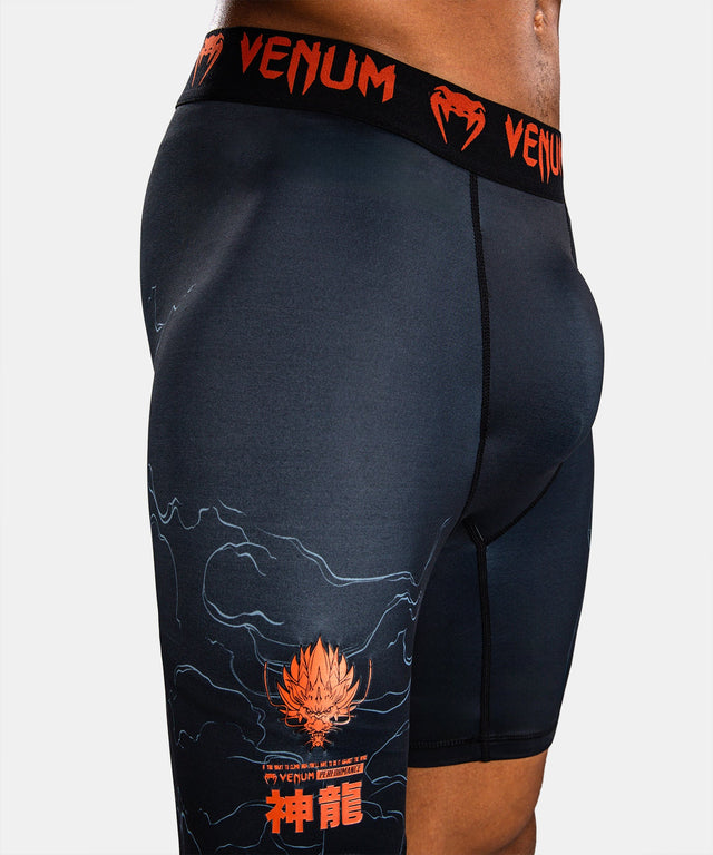 Venum Kompressionsshorts Thunder Dragon – Schwarz/Grau/Kupfer