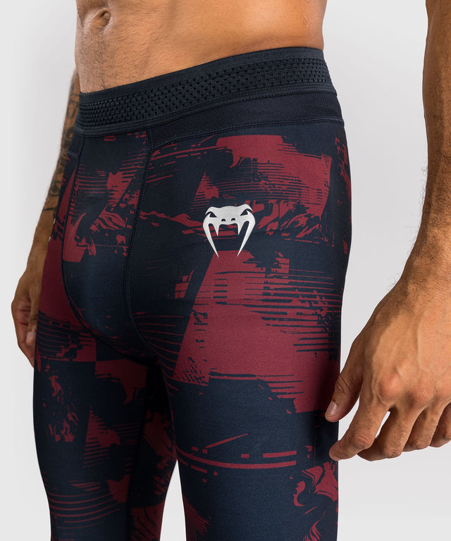 Venum UFC Kompressionshose Zenith – Marineblau/Bordeaux/Silber