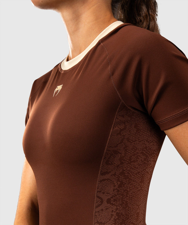 Rashguard Venum Viper Manches Courtes Femme – Marron