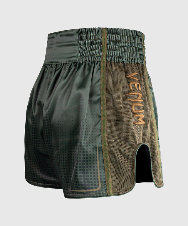 Venum Muay-Thai-Shorts Stealth – Khaki/Dunkelgrün
