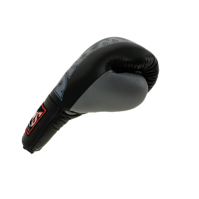 Guantes de boxeo Twins BGLL8 con cierre de cordones – Negro/Gris