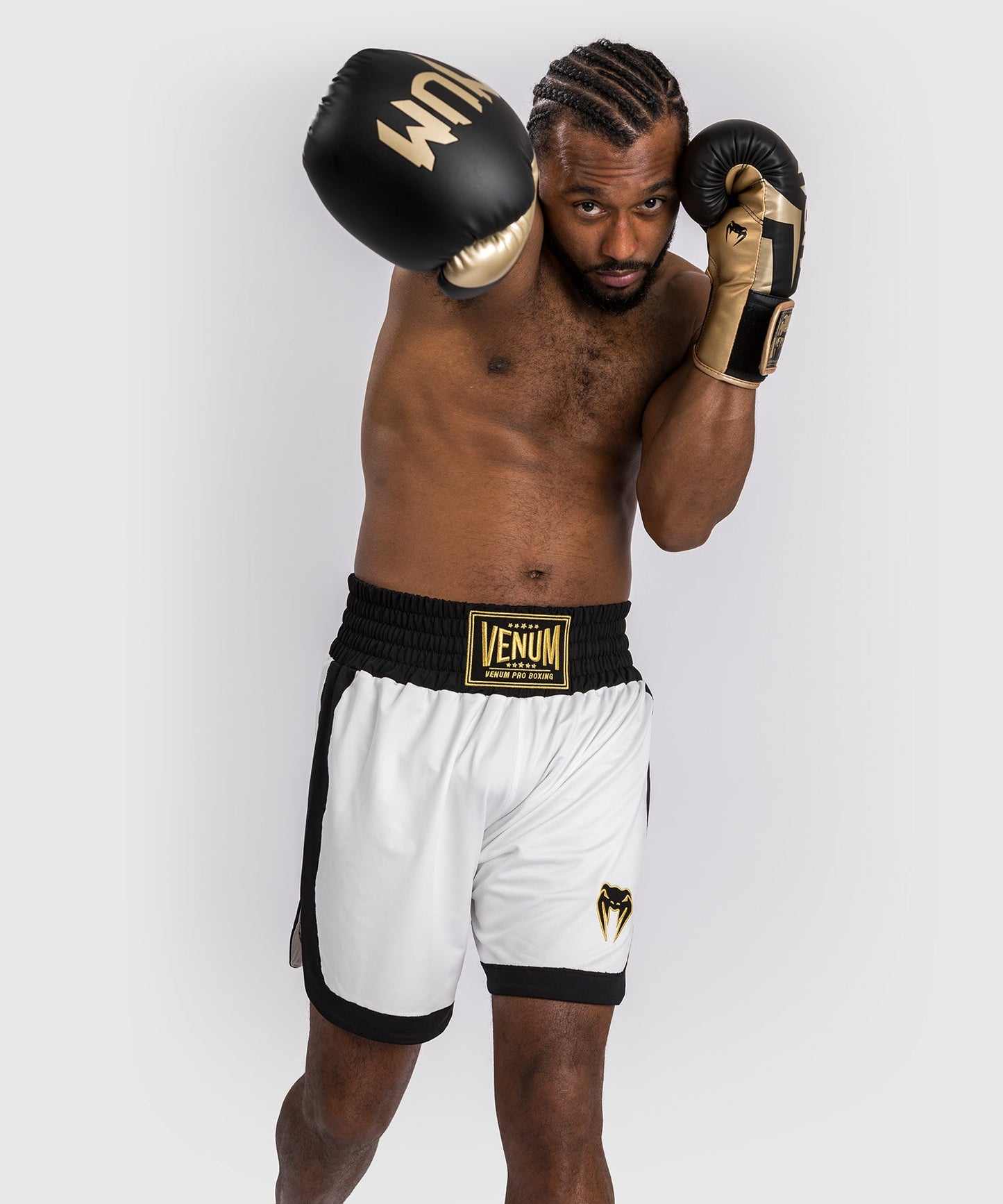 Shorts de boxe Venum Classic - Blanc/Noir