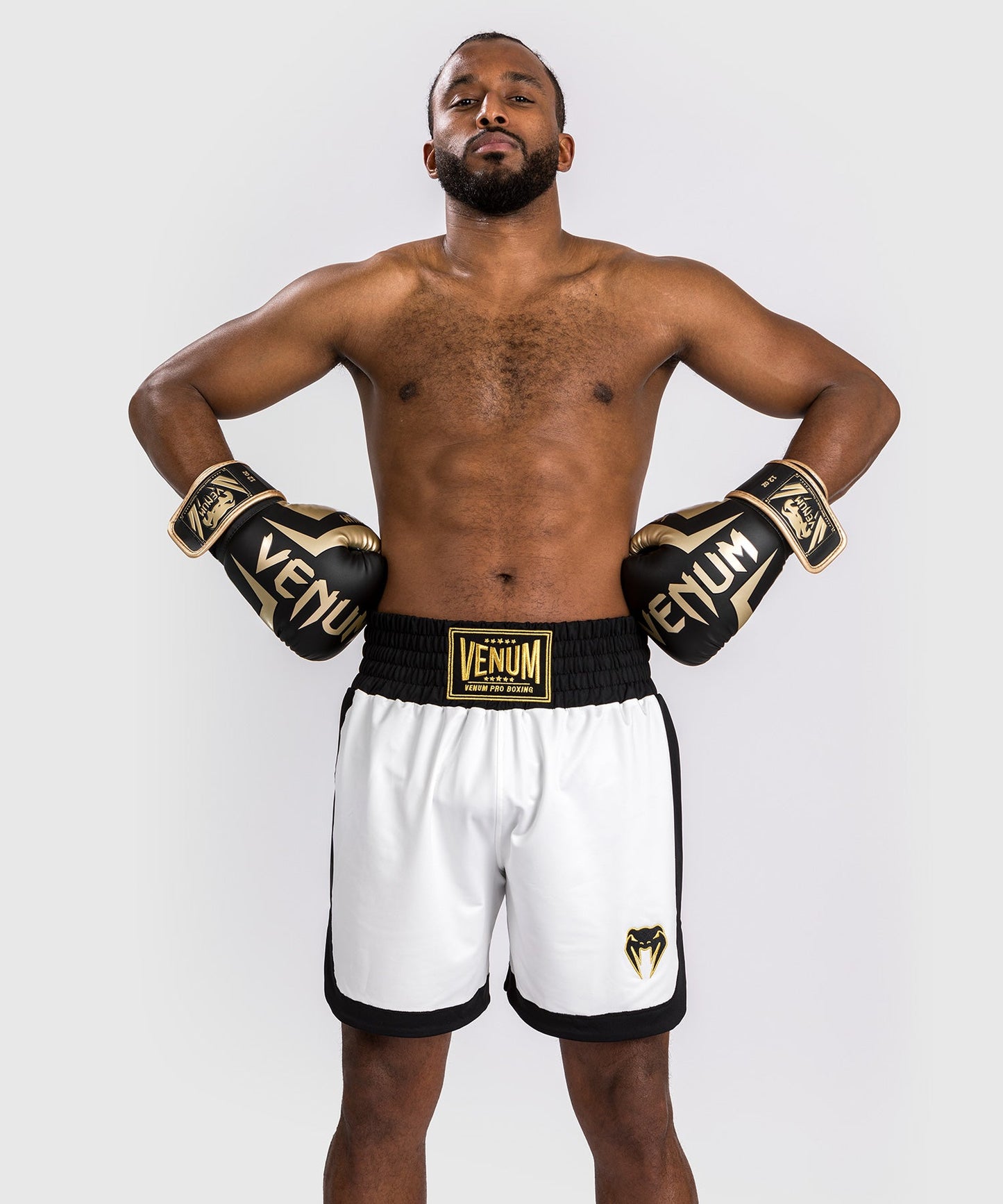 Shorts de boxe Venum Classic - Blanc/Noir