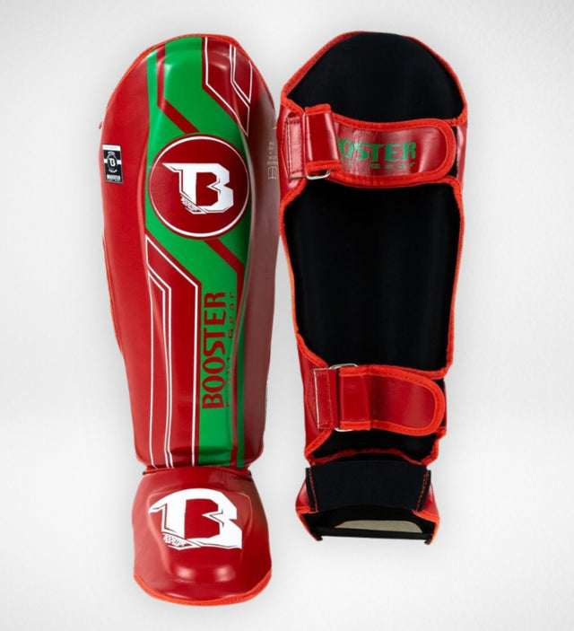 Booster Schienbeinschoner V9 'Morocco' – Rot/Grün