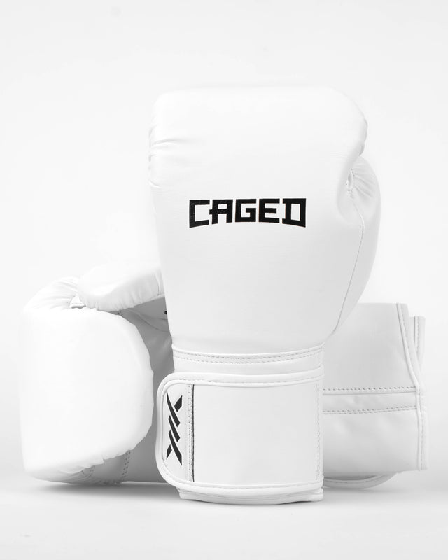 Gants de boxe Caged Core – Blanc/Noir
