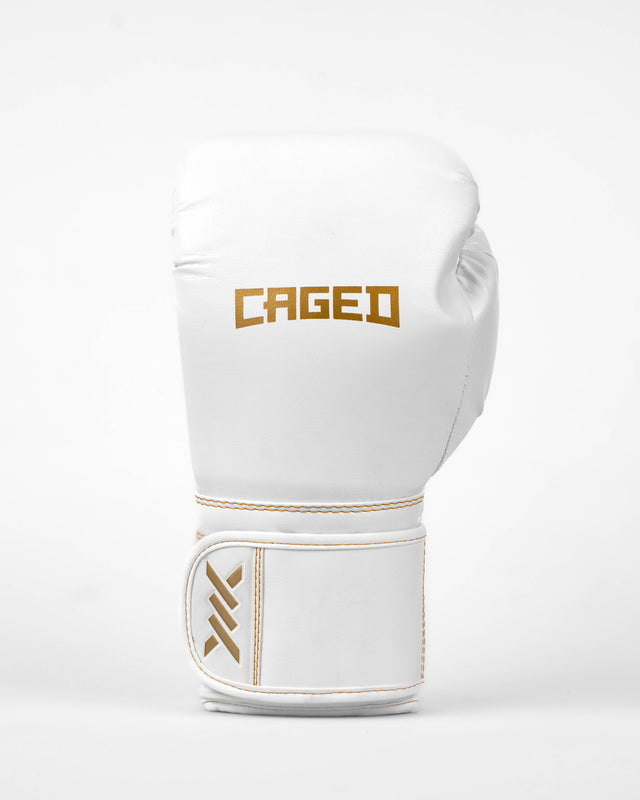Guantoni da boxe Caged Core – Bianco/Oro