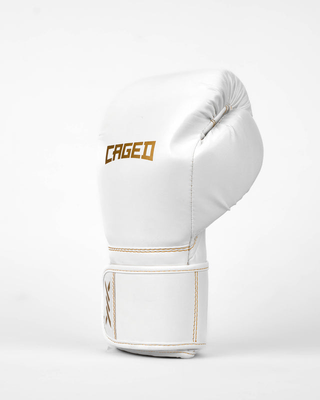 Guantoni da boxe Caged Core – Bianco/Oro