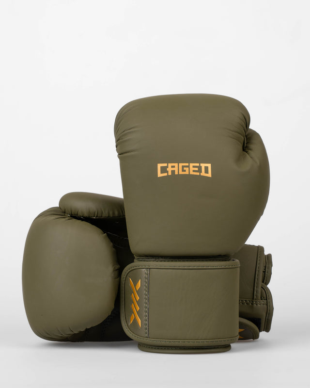 Guantoni da boxe Caged Spark Bambini – Cachi/Oro
