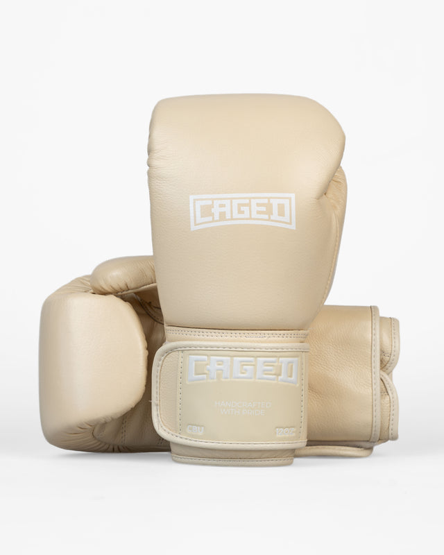 Gants de boxe Caged X Series – Crème Blanc