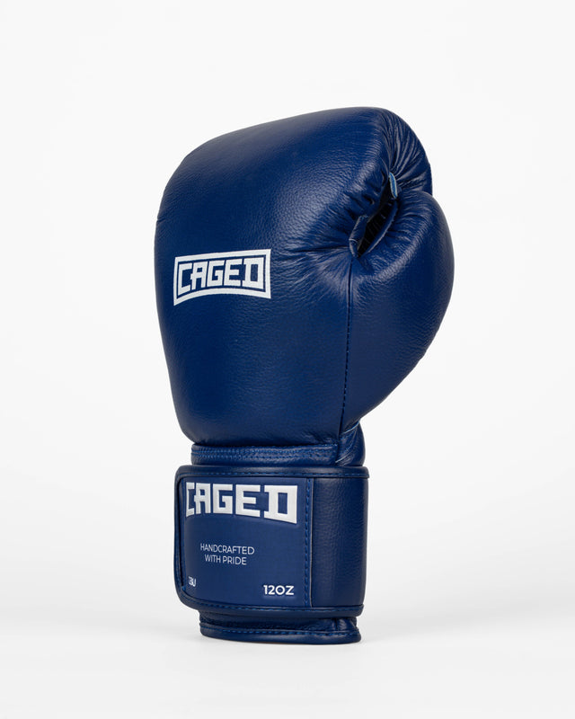 Guantoni da boxe Caged 'X' Series – Blu navy/Bianco