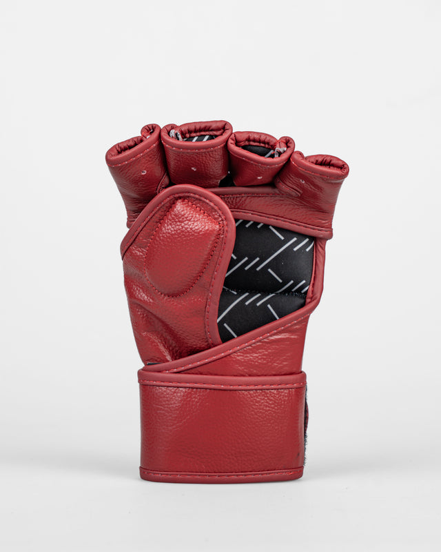 Caged MMA-Handschuhe 'X' Series – Bordeaux Rot/Weiß