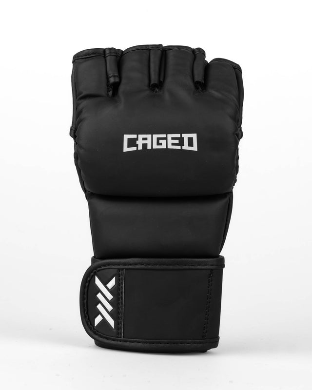Caged MMA-Handschuhe Shadow – Matt Schwarz/Weiß