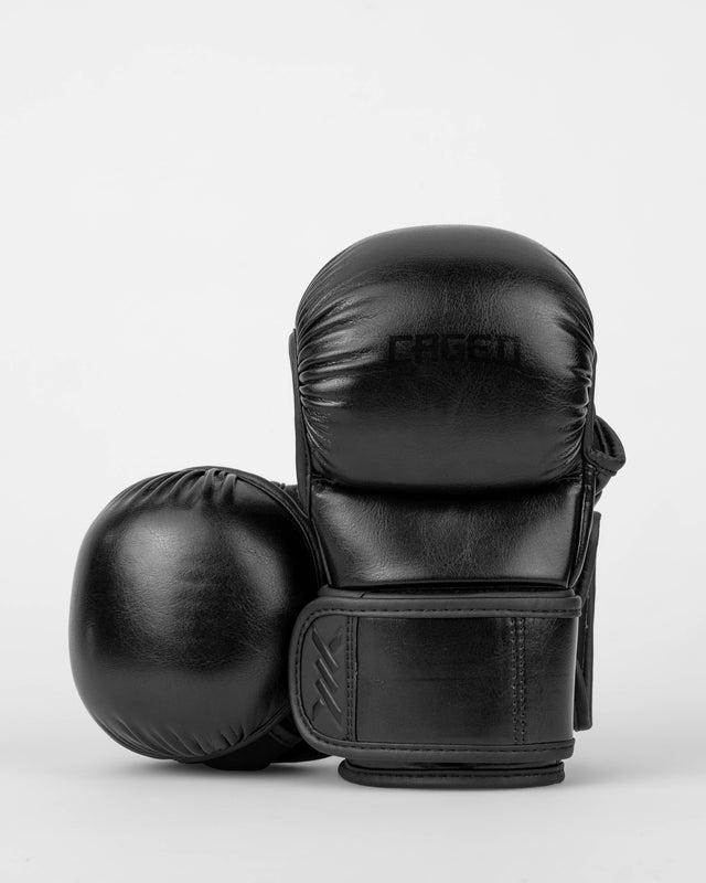 Guantes de sparring MMA Caged Shadow – Negro/Negro