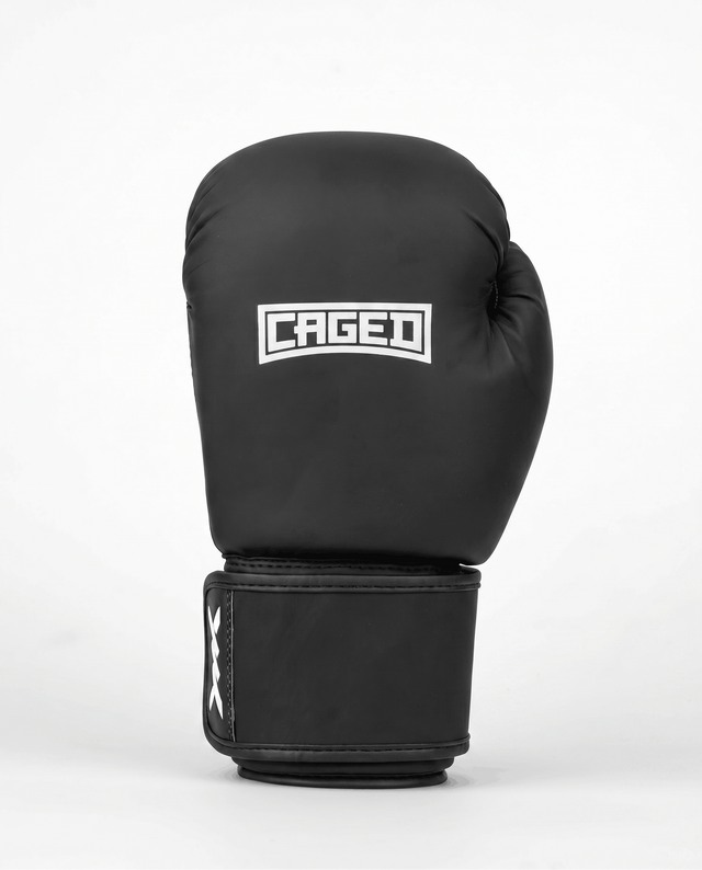 Caged Boxhandschuhe Shadow – Matt Schwarz/Weiß