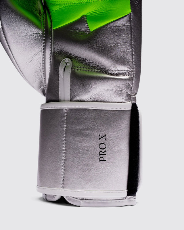 Guantoni da boxe Fly Superloop Pro X 2 – Argento/Verde neon
