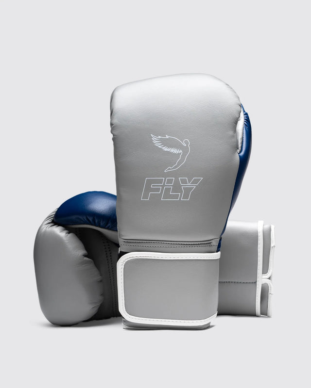 Fly Boxing Gloves Superloop Pro X 2 - Grey/Dark Blue