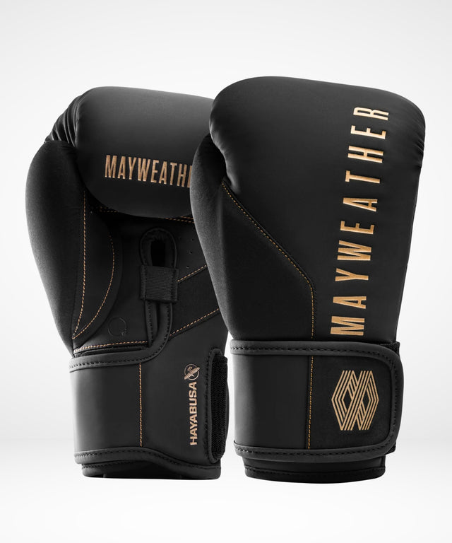 Hayabusa x Mayweather Boxhandschuhe Champ – Schwarz/Gold