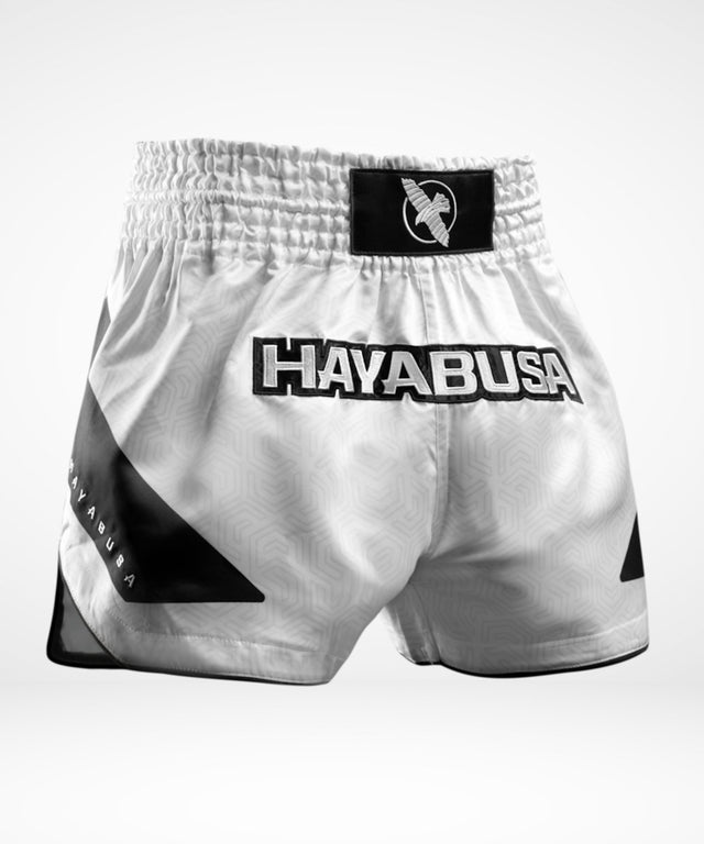 Pantaloncini Muay Thai Hayabusa Core – Bianco