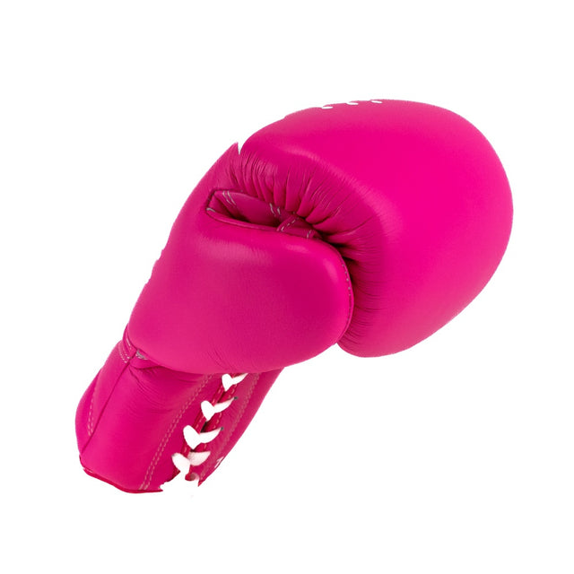 King Pro Boxing Boxhandschuhe XK mit Schnürverschluss – Rosa/Weiß