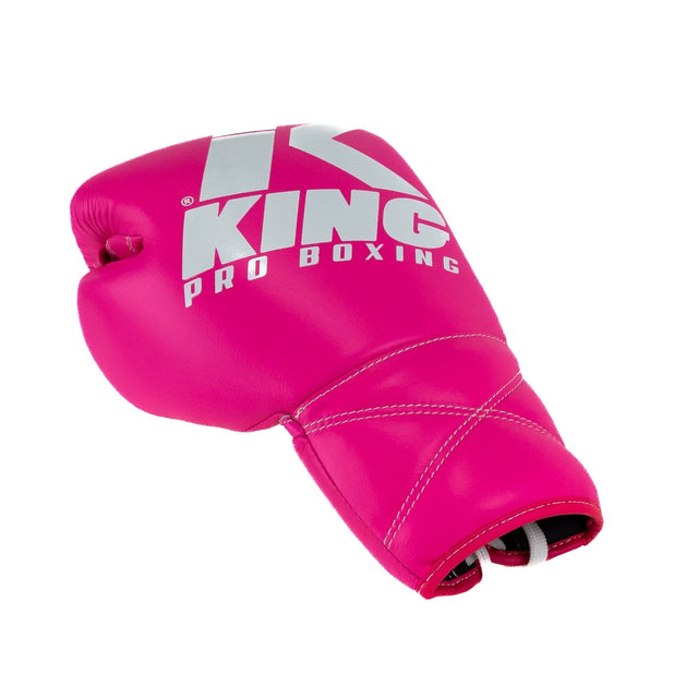 King Pro Boxing Boxhandschuhe XK mit Schnürverschluss – Rosa/Weiß