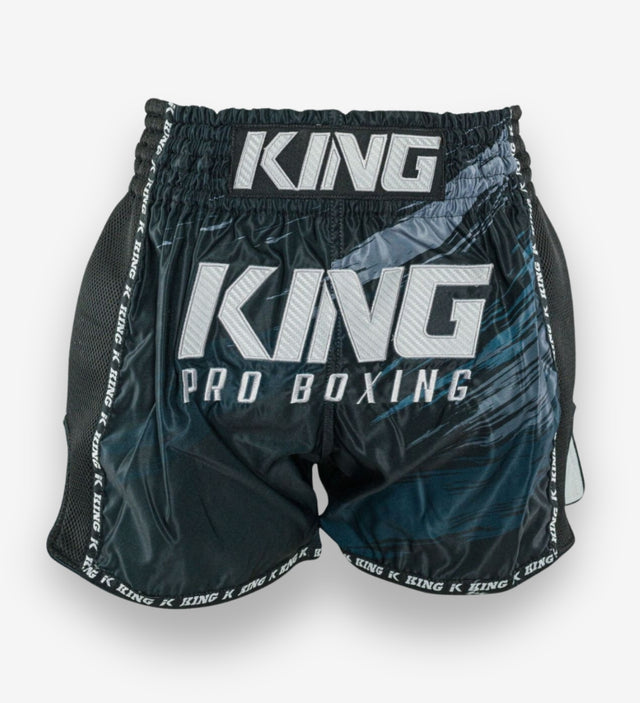 King Pro Boxing Kickbox-Shorts Storm – Schwarz/Grau