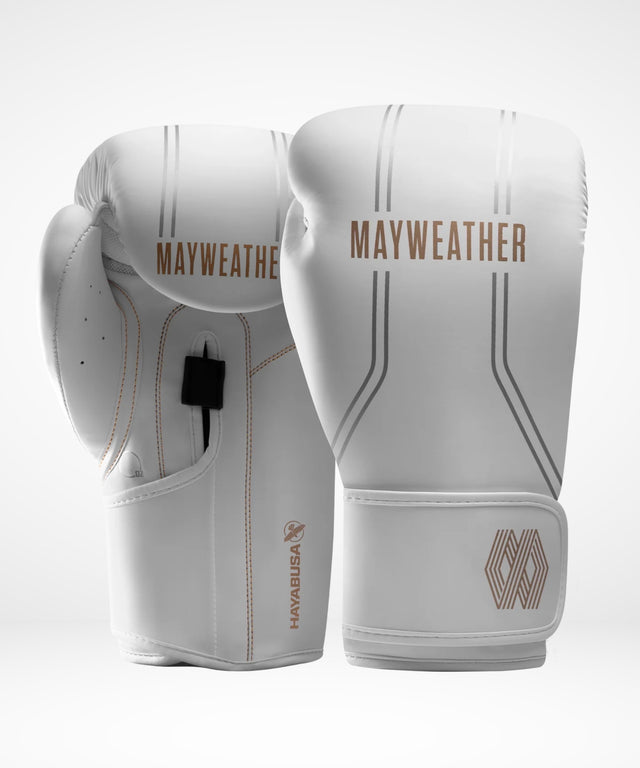 Hayabusa x Mayweather Bokshandschoenen Contender - Wit/Goud