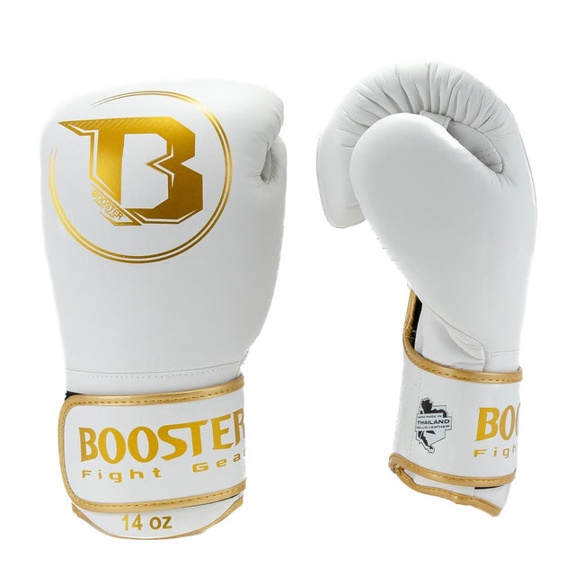 Guantes de boxeo Booster PRO BGL VX4 – Blanco/Oro