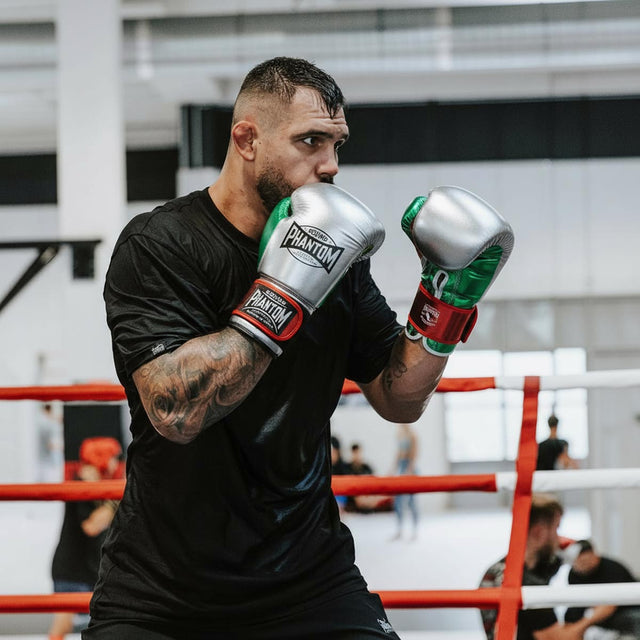 Luvas de boxe Phantom Athletics Mexico – Preto/Verde/Vermelho