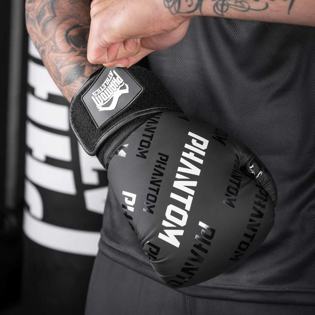 Gants de boxe Phantom Athletics Velcro – Noir/Blanc