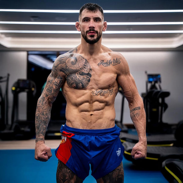 Shorts de MMA Phantom Athletics Fusion-R Team Serbia – Rouge/Blanc/Bleu