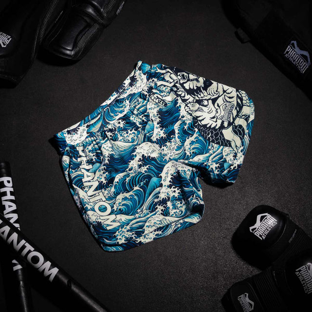 Shorts de MMA Phantom Athletics Fusion Tsunami – Bleu