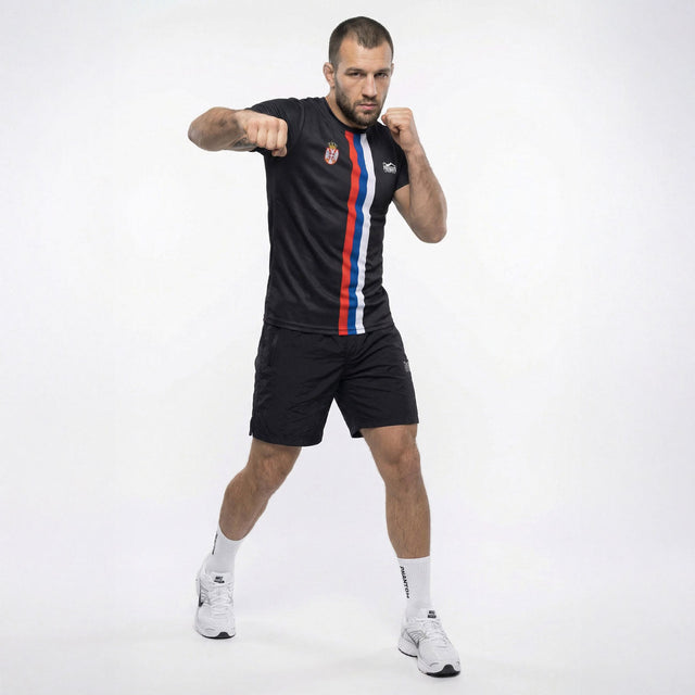 Phantom Athletics Trainingsshirt EVO+ Team Serbia - Zwart