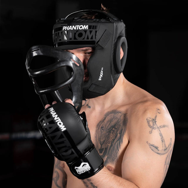 Casque de boxe Phantom Athletics Apex Cage – Noir