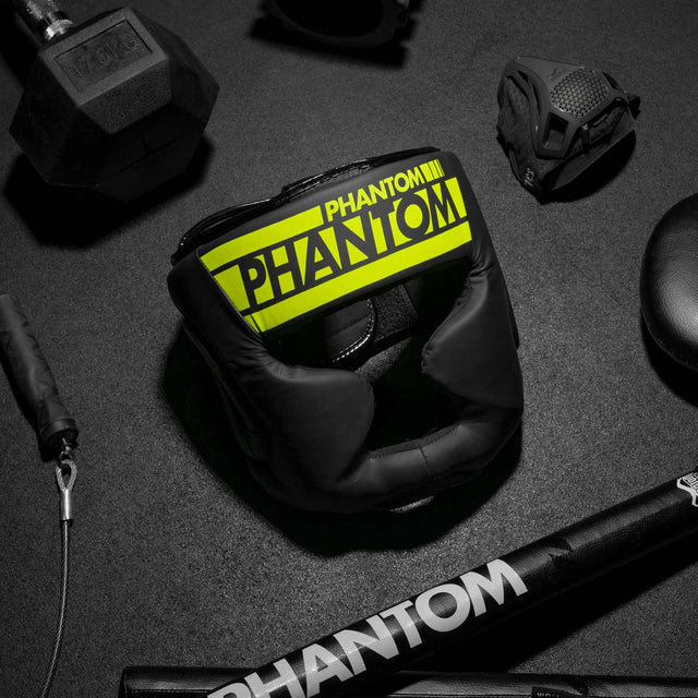 Casco da boxe Phantom Athletics Apex Full Face – Nero/Neon