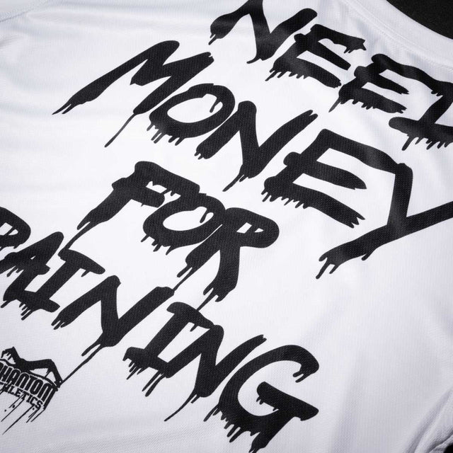 T-shirt d'entraînement Phantom Athletics EVO Need Money For Training – Blanc