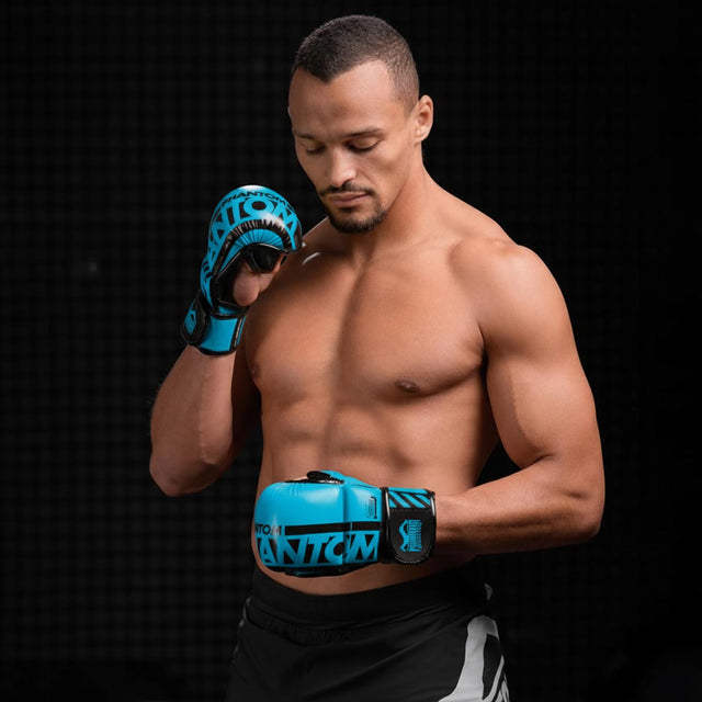 Gants de MMA Phantom Athletics APEX – Bleu fluo