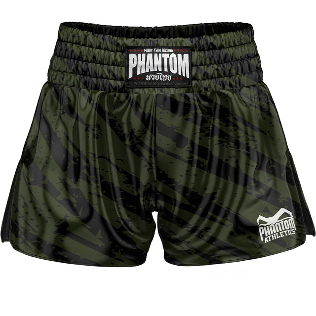 Phantom Athletics Muay Thai Shorts Tiger Camo - Legergroen