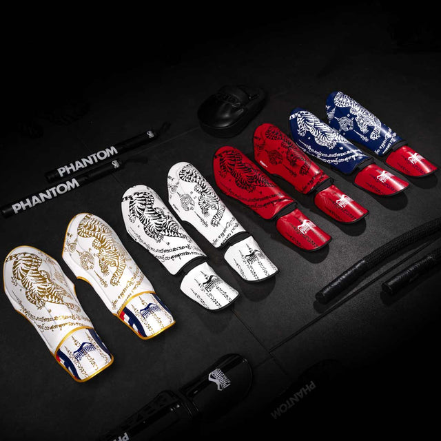 Protège-tibias Phantom Athletics Muay Thai – Bleu