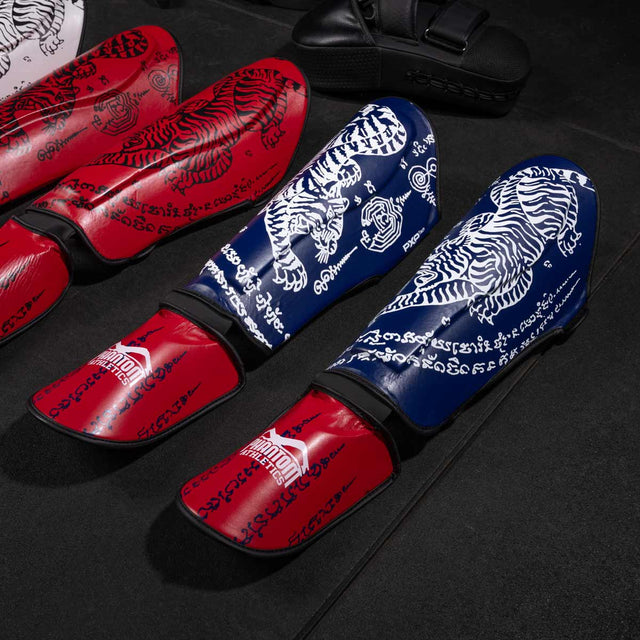 Protège-tibias Phantom Athletics Muay Thai – Bleu