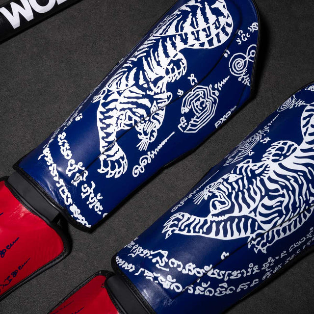Protège-tibias Phantom Athletics Muay Thai – Bleu