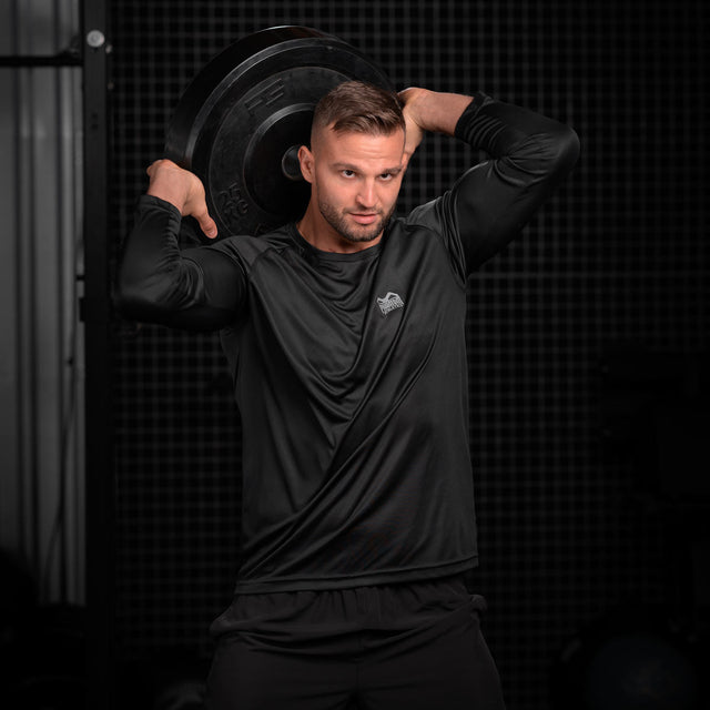 Camiseta de entrenamiento Phantom Athletics Tactic-V Manga Larga – Negro