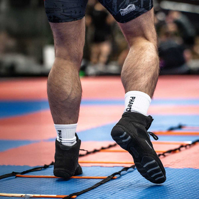 Chaussures de lutte Phantom Athletics Tactic – Noir/Jaune Néon